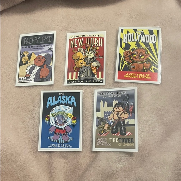 Other - Set of 5 Vintage Style Travel Postcards